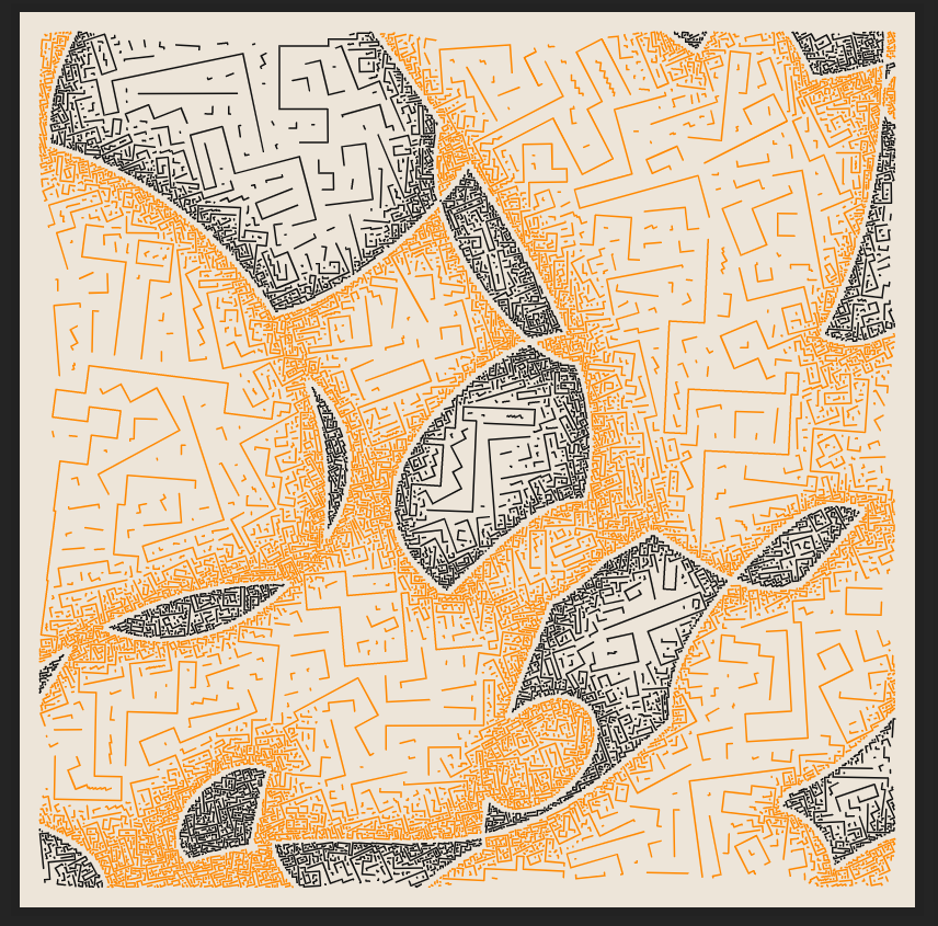 Heskdo's tweet photo. @thefunnyguysNFT @zancan Hypergiraffe #134 by @piterpasma , The flow and interplay between the line sizes really stands out in this one https://t.co/8Ej4Zpyg8O