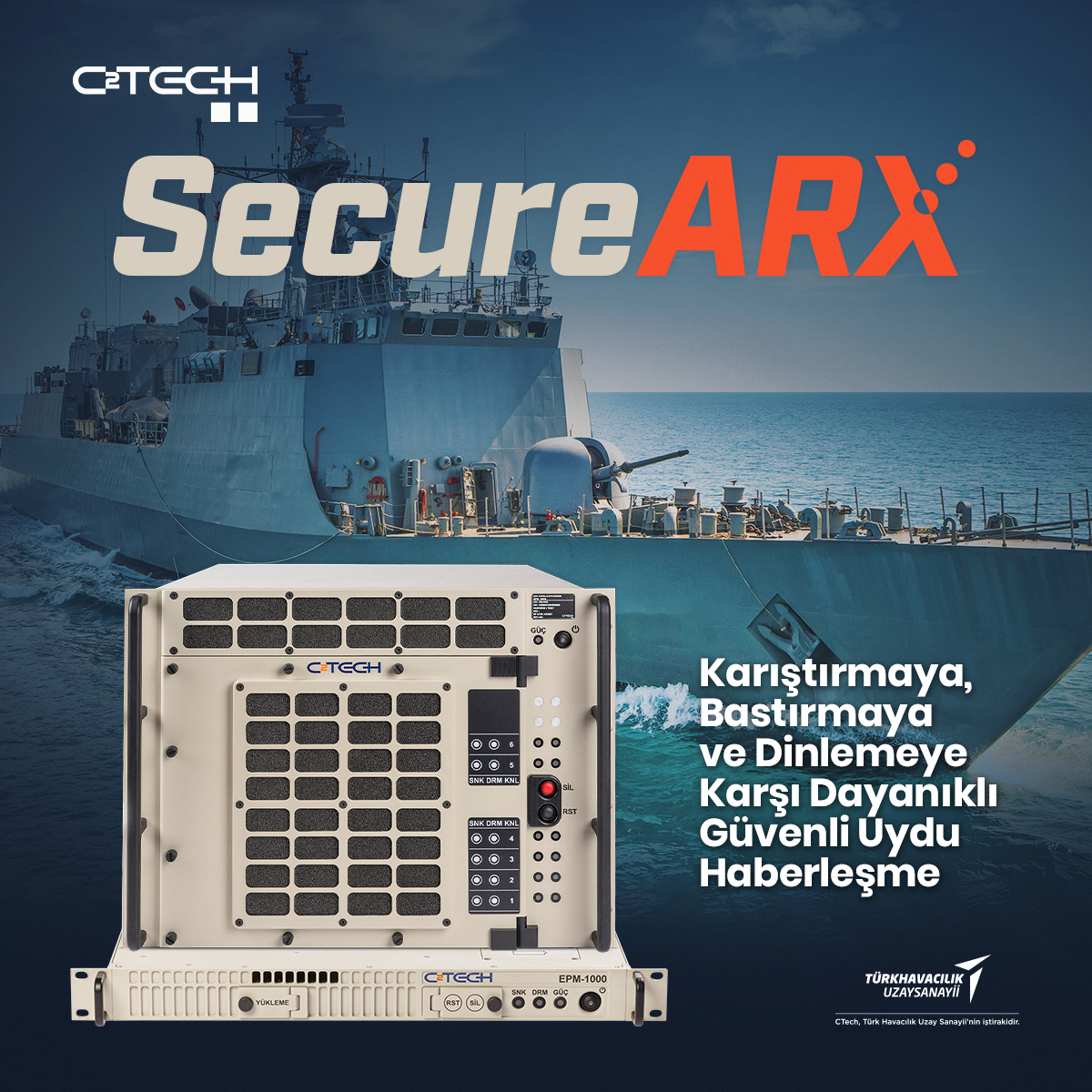CTechBilisim's tweet photo. Yerli ve Milli imkanlarla ürettiğimiz Karıştırmaya, Bastırmaya ve Dinlemeye Karşı Dayanıklı Güvenli Uydu Haberleşme Terminali #SecureARX, her koşulda kesintisiz ve güvenli haberleşme imkanı sunmaktadır.
#MilliTeknolojiHamlesi #CTech #milsatcom #satellite #TUSAS https://t.co/vCbXIgnvPa
