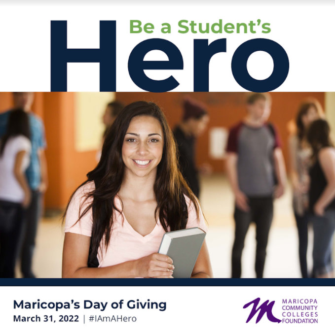 MCCCDF's tweet photo. Help us reach our Foundation goal TODAY of $20,000 for Be a Student’s Hero day of giving.  Join our community as we help students succeed.   Giving is not just about making a donation, it’s about making a difference. https://t.co/ZMDwyJLfmF to be a hero today!  #IamAHero https://t.co/EVQXTsDKZM
