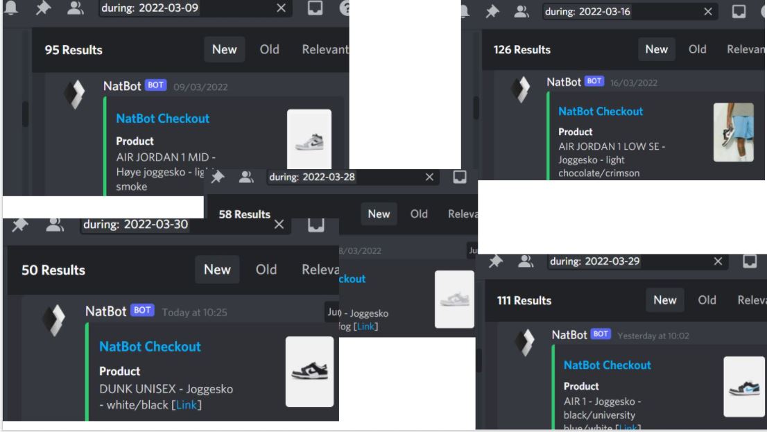bitsjbangerbj's tweet photo. March Recap, have maybe 100 more checkouts on slots tho, and a ton of af1 low/mids.

If anyone with fast zala dcs want another runner, please dm me on discord🙏

Bot: @NATAIOBOT https://t.co/9C8jcn90ce