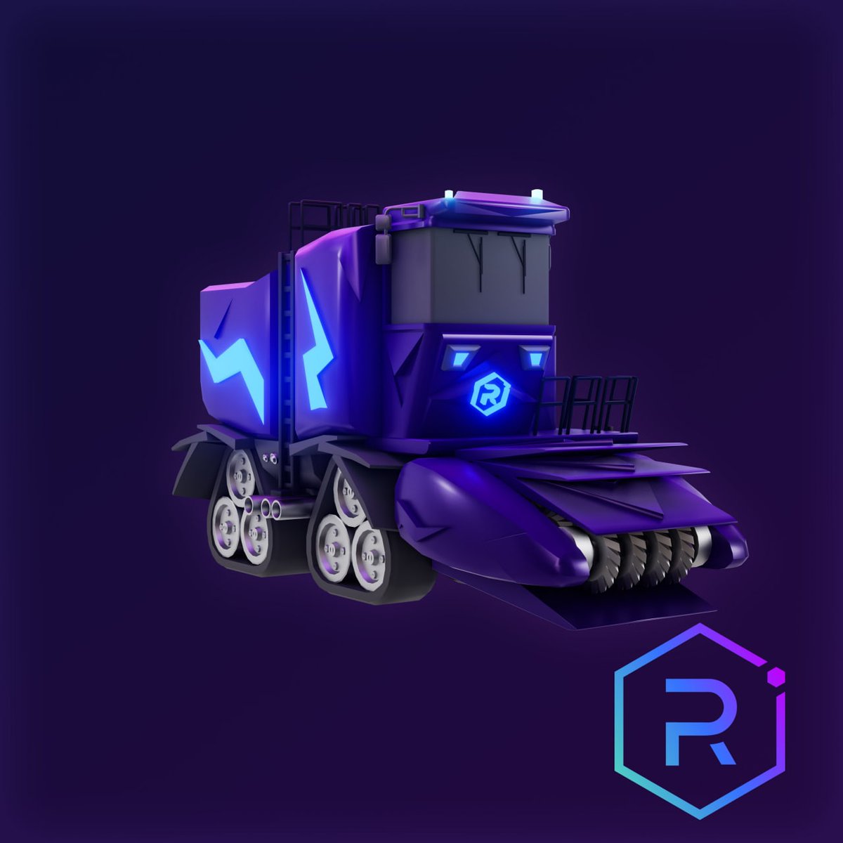 Raydium's tweet photo. Our farmer frens at @DeFi_Land supercharged this harvester with RAYzor sharp blades &amp; a paint job that's cool as 🧊

For a chance to win this 1:1 NFT w/ DeFiland utility:
1 Retweet &amp; follow @RaydiumProtocol &amp; @DeFi_Land 
2 Plant seeds on DeFiLand (LP on Raydium)

Happy farming 🧑‍🌾 https://t.co/qjXaXnLonk