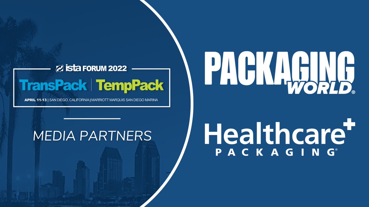 ISTAconnect's tweet photo. Thank you to our media partners - @packagingworld & @healthcarepkg - for supporting the 2022 #ISTAForum.
Visit https://t.co/mOQdRaCCix to learn more about our media partners, sponsors & speakers for #ISTATransPack and #ISTATempPack events. https://t.co/2V5Om32hHU