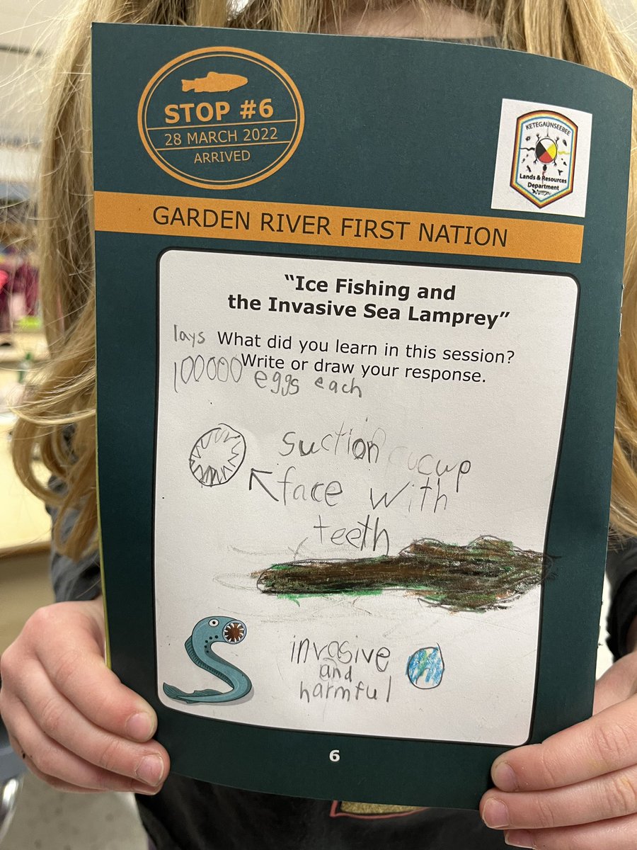 Grade 1 students from KG Public School, Chatham continue their virtual learning journey with the Toronto Zoo/Great Lakes Program &amp; Turtle Island Conservation. <a href="/greatlakesprgm/">Toronto Zoo's Great Lakes Program</a> <a href="/LKelempro/">LKDSB Elem Program</a> @93duker9 
#GreatLakesRoadtrip2022