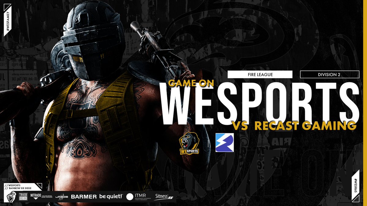 @FireLeagueDE 🔥 für unser #R6S Mainteam.
Heute geht es um 21.30 Uhr ins letzte Match der Hinrunde gegen <a href="/gaming_recast/">Recast Gaming</a>.

Unser Lineup:
<a href="/MOuwner/">Marcel 'ouwner' M.</a>
<a href="/MajesticalPC/">Majestical</a> 
<a href="/ArceusR6/">Arceus</a>
<a href="/Viiroxx/">Viirox</a> 
<a href="/N1ghImare/">Nightmare</a> 

Kommt in den Stream mit #WeSFamliy
🟡🟡🟡🟡🟡🟡🟡🟡🟡🟡
twitch.tv/fearnixxgaming