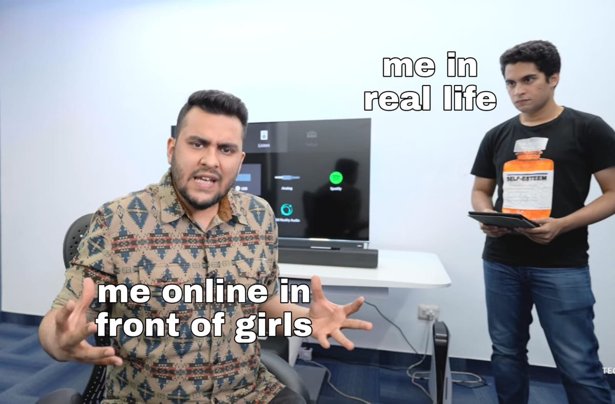 ShokeenSanchit's tweet photo. Meme TIME! 
Ye raha template apne banao aur maine bhi kuch banaye hai 😂😂
Dekhte hai #TechBarArmy kitni creative hai. https://t.co/CPPbUBNEKe