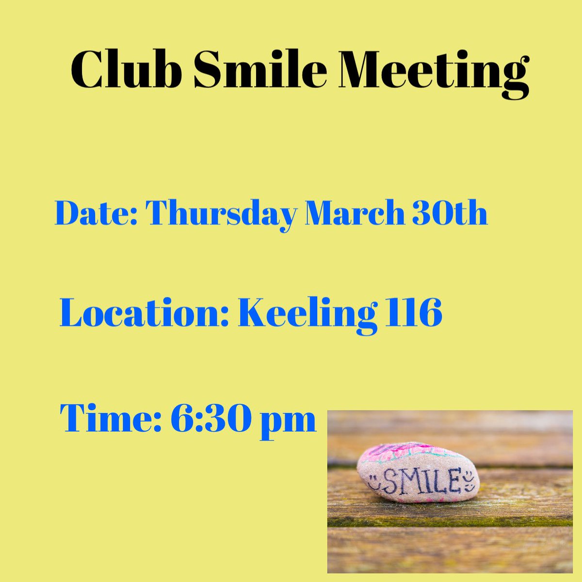 CUClubSmile's tweet photo. Join us tomorrow!! https://t.co/oUtTaO4xHn