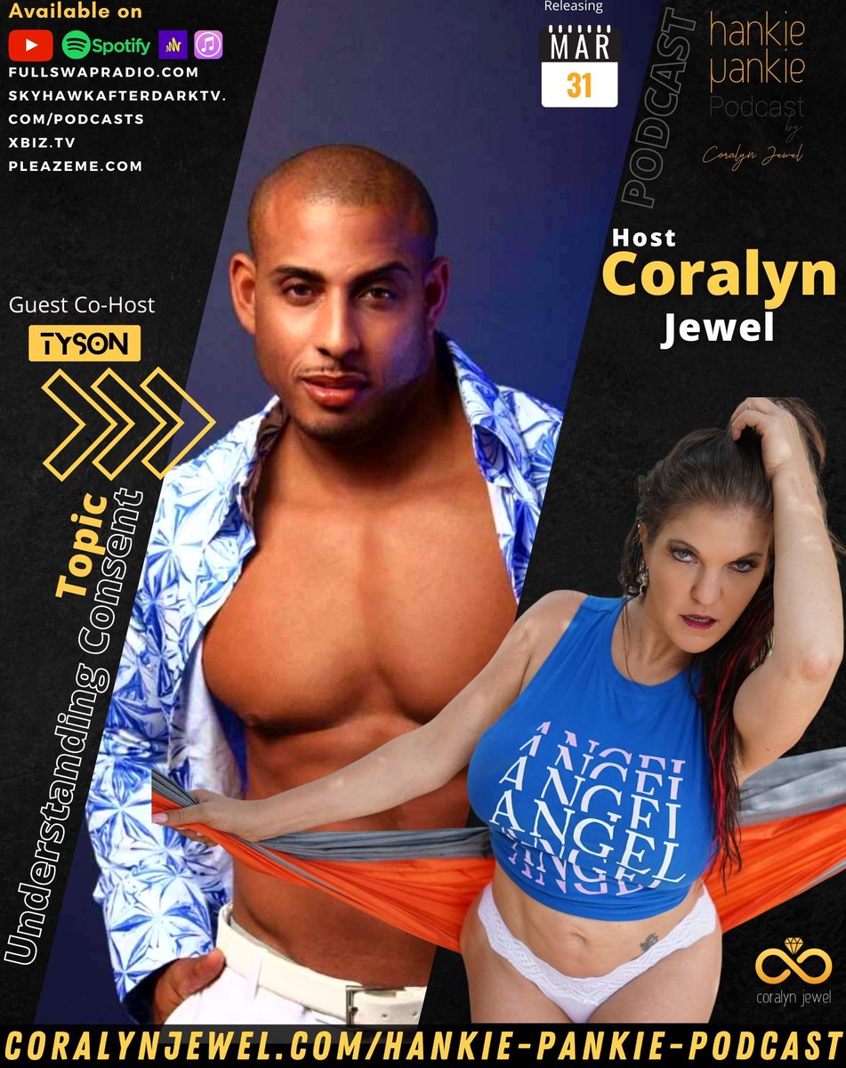 HankiePankieCA's tweet photo. Are you ready for some extra? BONUS EPISODE coming soon!💢
Thursday, March 31st a bonus episode featuring guest co-host Tyson hosted by your favorite @SweetblueCJ will be out!❤️
Stay tuned for some bonus fun this week!🔥
#podcastaddict #adultpodcast #CJ #coralynjewel #hothost https://t.co/Th8iWF81lK