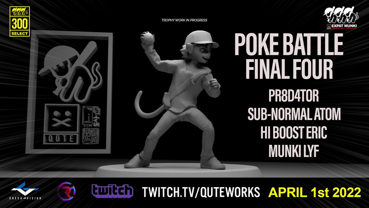 QUTEworks's tweet photo. Gearing up for our final league play. Sculpting out the newest Ketchum Sculpture for the trophy in our #pokemon battle on our discord! On twitch this Friday. Time TBA. Part of our new #nftcollection coming at you ! https://t.co/5FdXSIXY1O