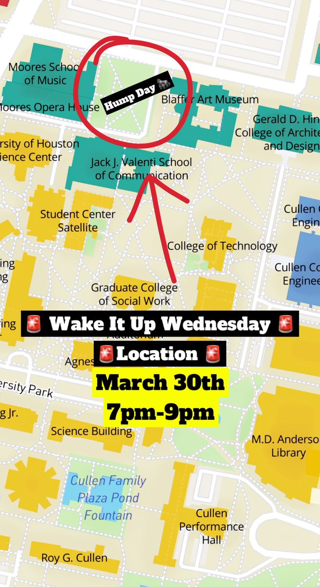 HoustonAlphas's tweet image. ❄️ Wake It Up Wednesday ❄️
🚨Hump Night🚨

🐾 UH Campus Wilhelmina’s Grove 📍
                       7pm-9pm 

            🎧 Sounds by @DJEZE_ 

#HMAlphaWeek 
#FreeMyNeos 👁 
#UH #TSU #SHSU #LU