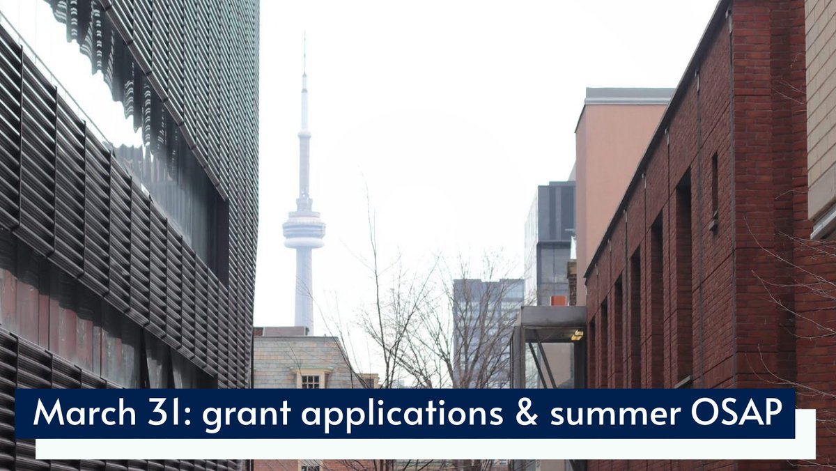 WoodsworthReg's tweet photo. ๐จMarch 31 is the deadline to submit a 2021-22 grant application. Apply here: https://t.co/ncRHzMcaaw
March 31 is also the suggested deadline to apply for Summer OSAP Extension. Apply here: https://t.co/usLlfZKbVl
#UofT #Woodsworth #ArtSci #UofTBound #FinancialAid #OSAP #grant https://t.co/UlFVdI6dqk