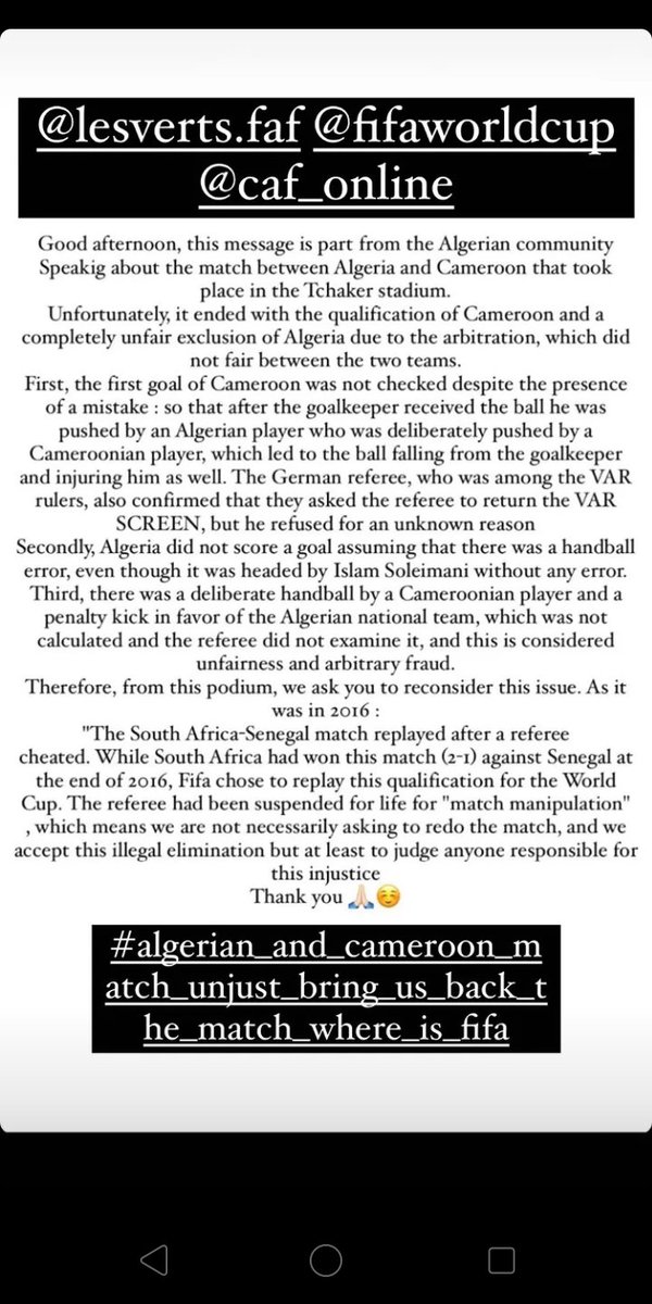 GonBadia's tweet photo. #Replay_Algeria_Cameroon https://t.co/4973nNV8Ke