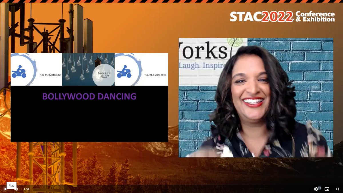 STAC_CSPA's tweet image. What a fun and incredibly informative presentation at #STAC2022 from none other than @TinaVarughese! 👏 Thank you so much, Tina, for sharing your insights (and dance moves), and for helping us be more mindful of cross-cultural communication.