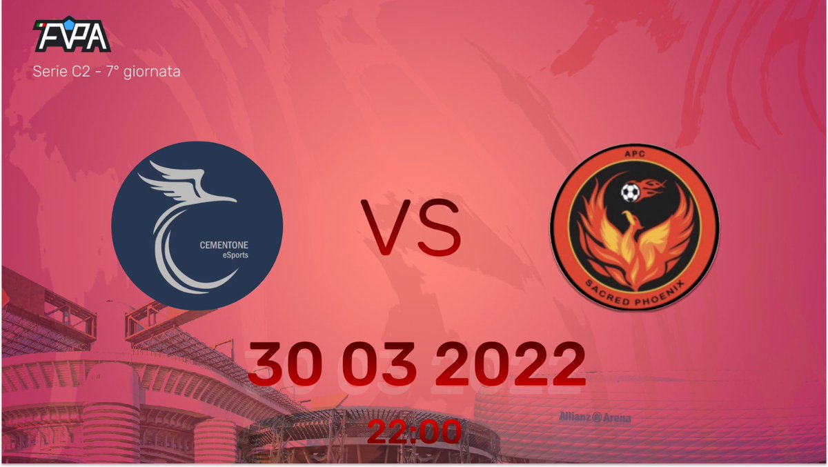 ApcSacred's tweet photo. @FVPA_net Serie C2🇮🇹

Giornata 7🗓

🕙22:00

🆚#Cementoneesports

Giornata 7 di @FVPA_net , ci si aspetta una buona prestazione, in linea con le 3 partite precedenti.

#Gosacred 🧡🖤 https://t.co/z8SJd7QfQo