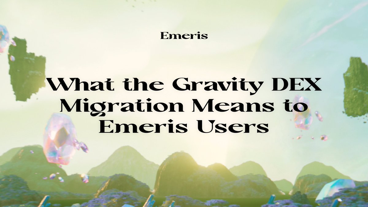 The Gravity DEX protocol is moving to a separate chain <a href="/CrescentHub/">Crescent Network</a> 🌙 to provide enhanced cross-chain #DeFi opportunities. 
Find out what this transition means to you as an Emeris user and the steps you should take if you've been providing liquidity. 👇

medium.com/emeris-blog/wh…