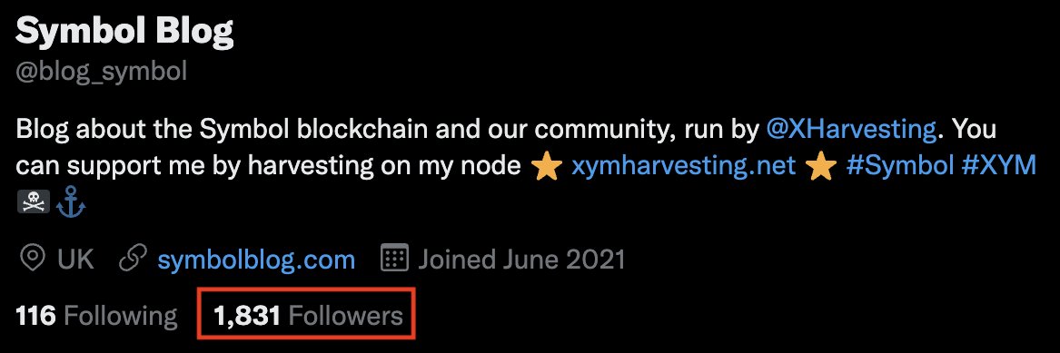 blog_symbol's tweet photo. My new follower count has slowed to a crawl - help me hit the magical 2,000 and put a smile on my face (for once!) 😁

If you are even slightly curious about Symbol or NEM then I will try to keep you up to date with the latest news 📰

#Symbol #XYM #NEM #XEM #crypto #blockchain https://t.co/7WOIrzUIga