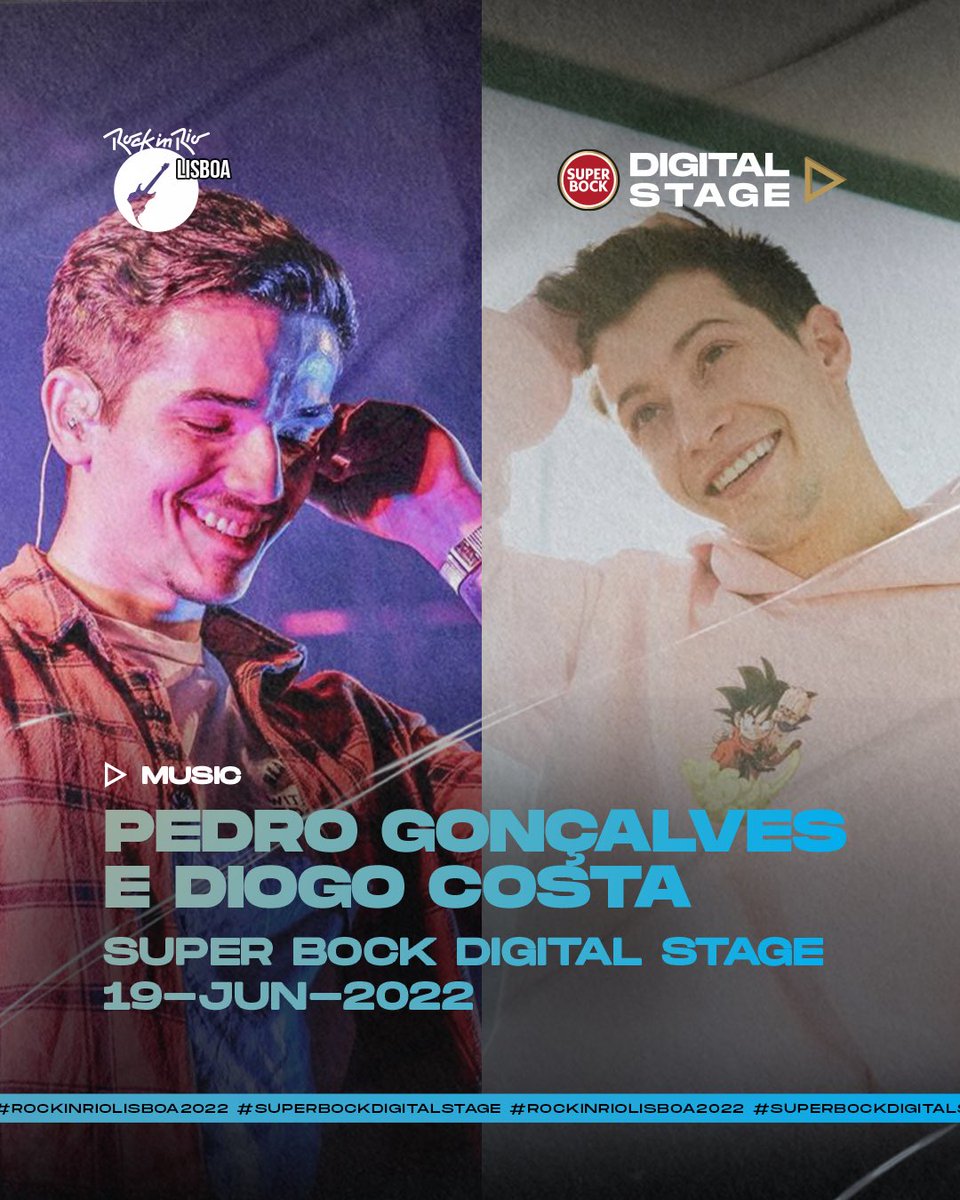 Dia 19 de Junho, todos os caminhos vão dar ao #SuperBockDigitalStage do <a href="/rockinriolisboa/">Rock in Rio Lisboa</a> ! Vou estar lá com o lindo <a href="/diogofgcosta/">Diogo Costa 🐺</a> e vai ser incrível ❤️ contamos contigo? 🥳 #RockInRioLisboa2022 <a href="/rockinrio/">Rock in Rio 🎸</a>