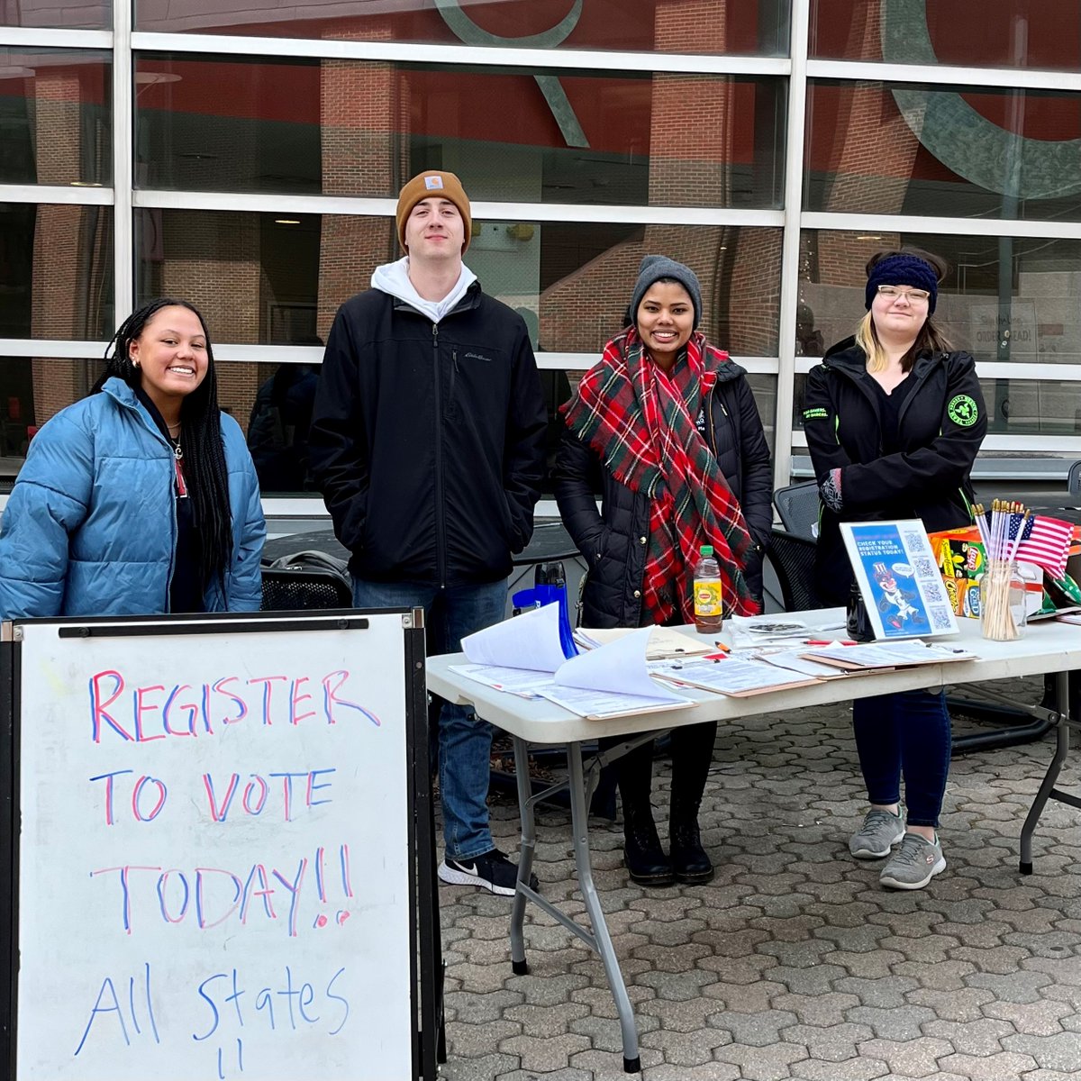 Yesterday we registered 41 Bearcats to vote! If you weren't able to make it, there is still time! Go to olvr.ohiosos.gov to register to vote online. Note that the deadline to register to vote for the May 3 Primary Election in Ohio is April 4.