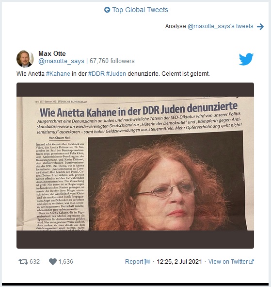 AlbertvonMonaco's tweet photo. @Daymaker0815 Ist das nicht die, von linkem Hass zerfresse "Alle Nazis außer Tante Gerda", Stasi-Sonne? #Ahane https://t.co/DVLEQUqytO