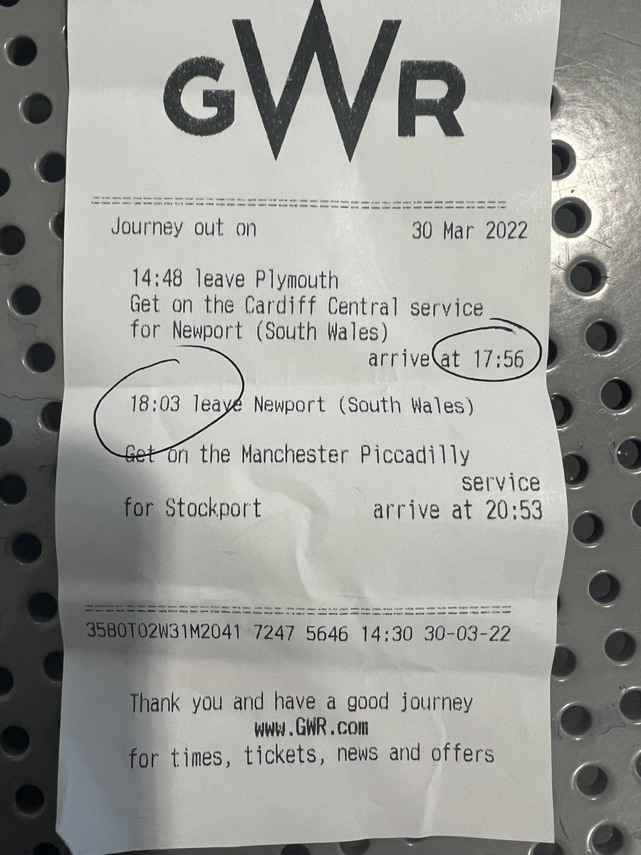 kimsy_roberts's tweet photo. @GWRHelp why sell a ticket that clearly doesn’t have enough connection time. Even the conductor told me 7 mins isn’t enough #latetrain #poormanagement #icanonlybookwhatyoutellmeto #anotherpissedoffclient https://t.co/GkDaRIYsvk