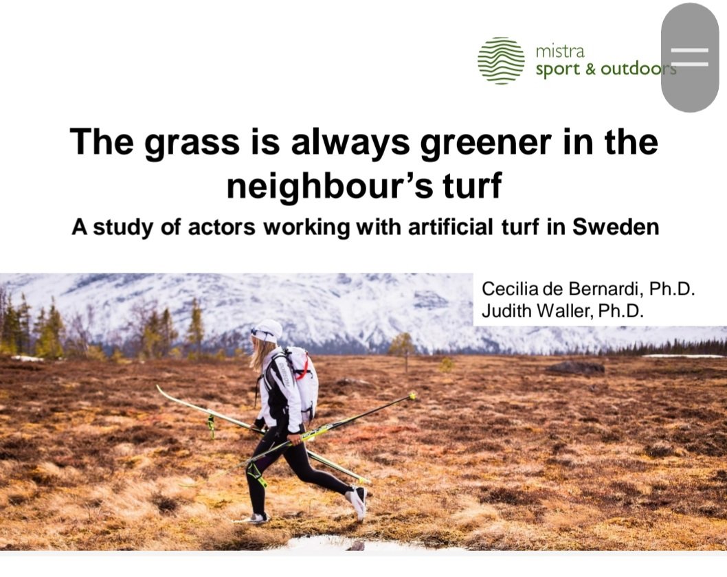 Ceciliadb86's tweet photo. My colleague Dr. Judith Waller and I presented today our research on the #Sustainability of #artificialturf from a #policy perspective at the conference @ISB_CCTR #CCTR2022. Thanks for having us presenting our work in the Mistra sport &amp; outdoor programme. https://t.co/pHH872FAA3