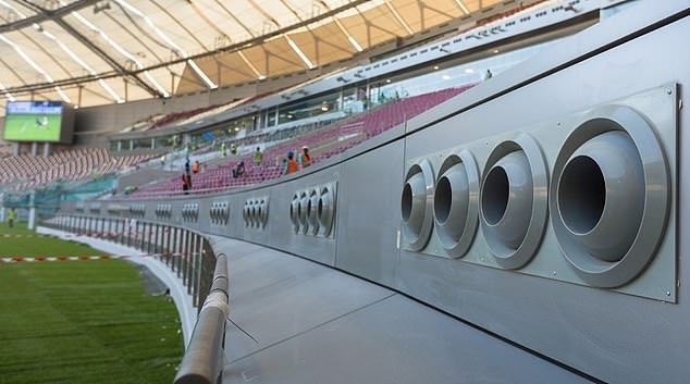 FancyDiMaria_'s tweet photo. In order to have a conducive atmosphere inside the venues, Qatar built fully air conditioned stadiums 🏟 https://t.co/K2Ccgj2cpl