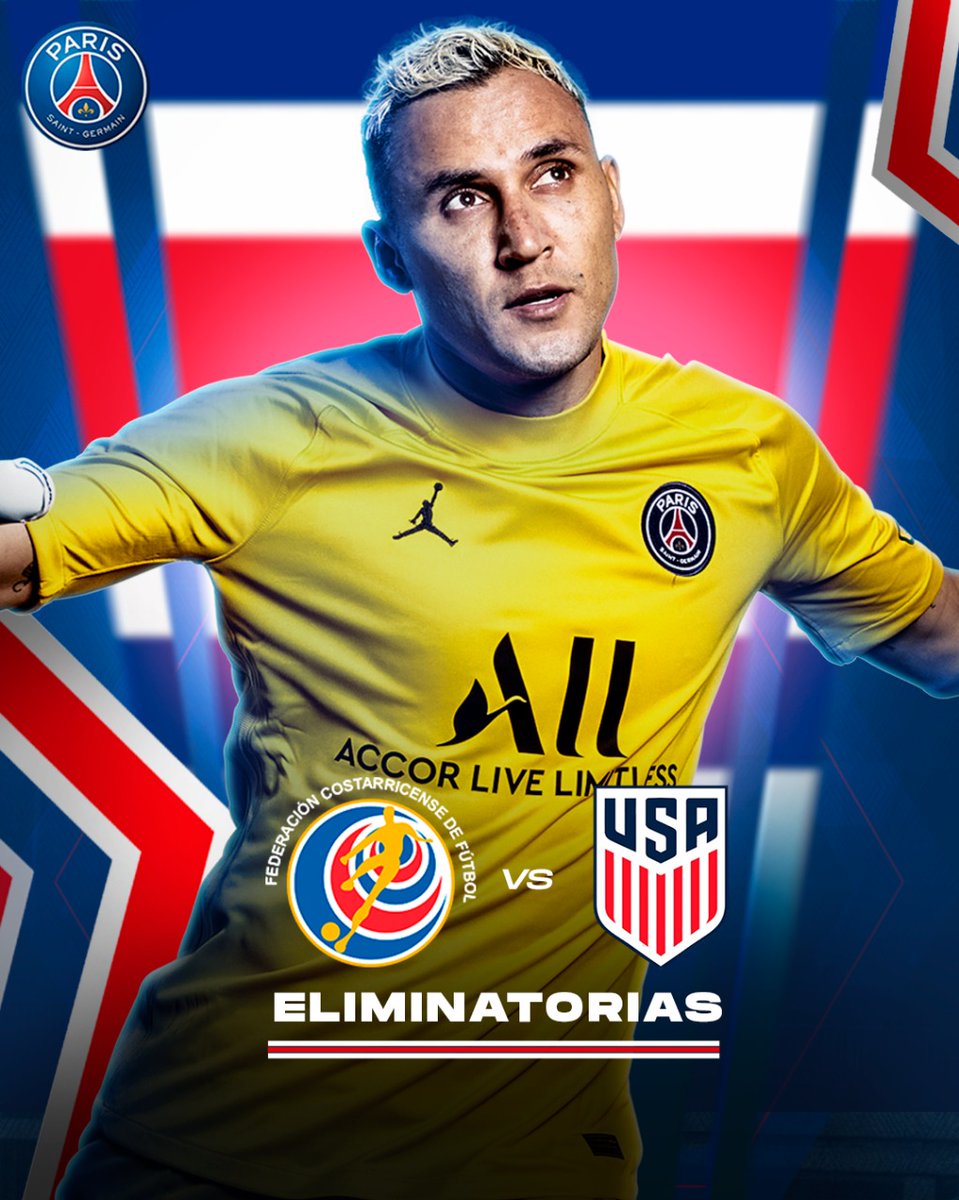PSG_espanol's tweet photo. ¡VAMOS, KEYLOR! 🧤

La Selección de Costa Rica 🇨🇷 de @NavasKeylor enfrenta a Estados Unidos 🇺🇸 en el último partidos de las Eliminatorias rumbo a Qatar 2022.

#VamosParis ❤️💙 https://t.co/z79GA4gCFj