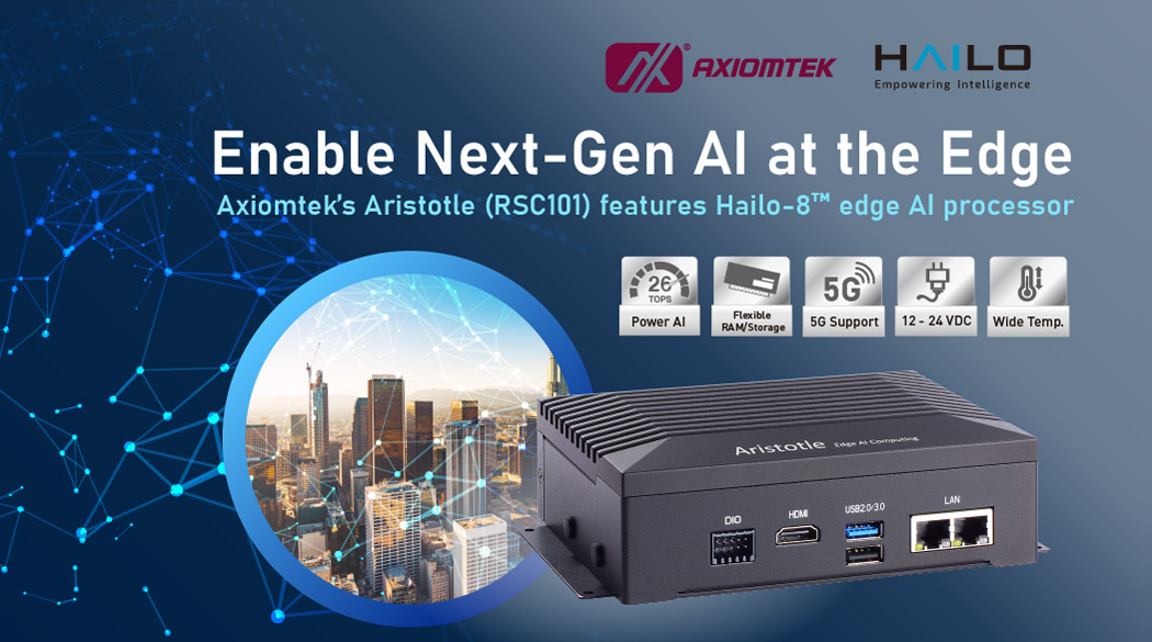AxiomtekUK's tweet photo. Axiomtek Teams with Leading AI Chipmaker Hailo to Launch Palm-sized Edge AI Computer – Aristotle (RSC101)

#AI #Hailo #EdgeAI #SmartCity #5G #Axiomtek #AxiomtekUK

Learn more: https://t.co/VBkc36xpuM https://t.co/NPnssIbYa4