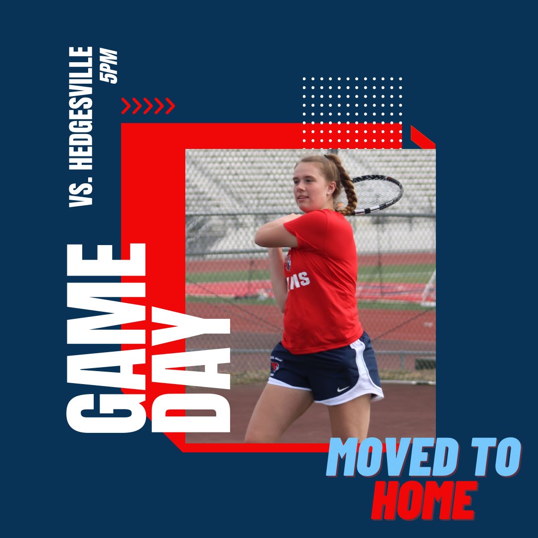 smhscardstennis's tweet photo. Todays away match has been moved to Home vs Hedgesville. Starting by 5pm! 🎾🎾🎾 Come out to the courts at SMHS to see the team in action! https://t.co/YlniaBL749