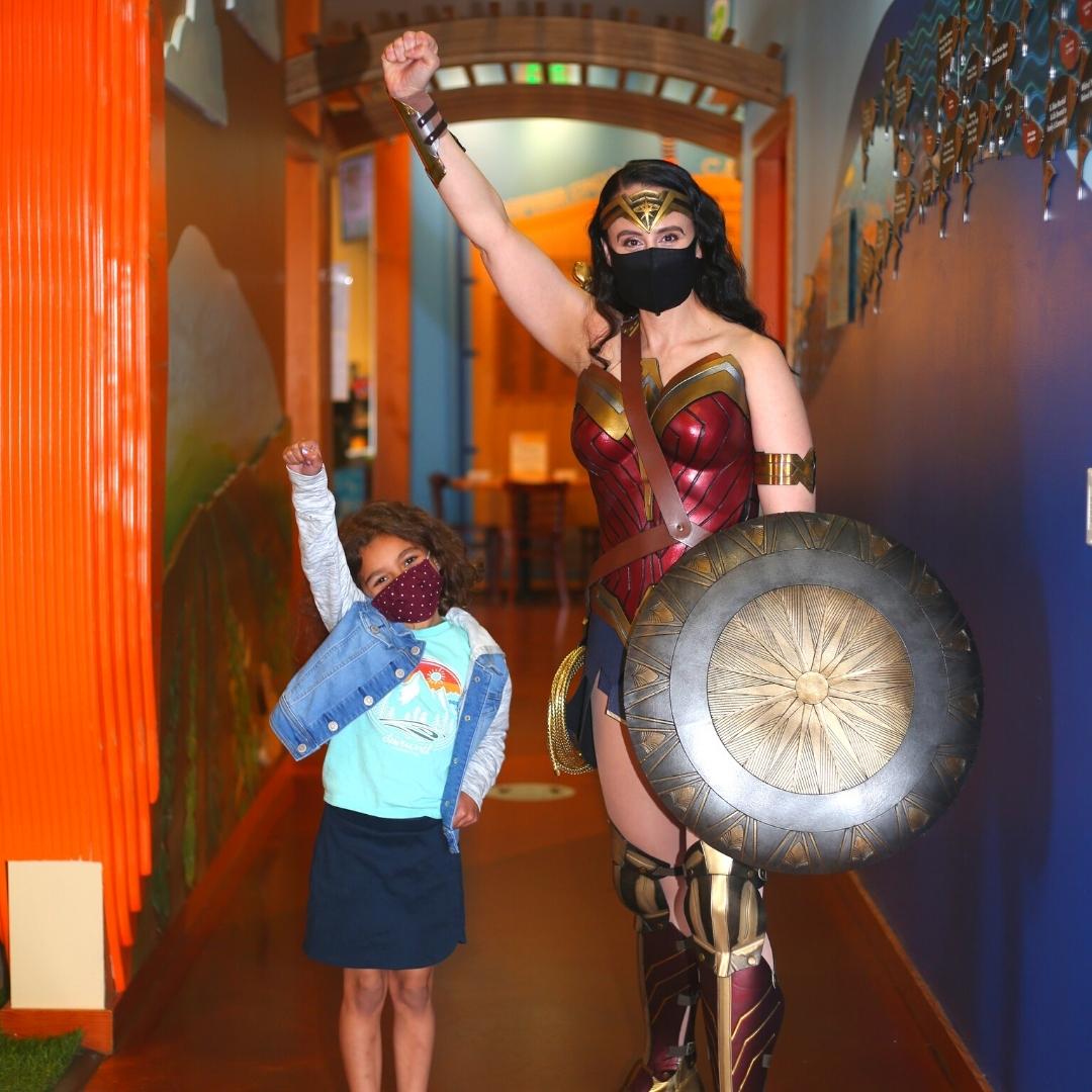 HandsOnMuseum's tweet photo. It's First Friday Night this Friday! Pay just $1 to play, 4-8 p.m. Meet Amazon of Olympia, 5-7 p.m. Learn about comics and animation. Get a free book from South Sound Reading Foundation and create upcycled paper arts. Supported by the Lacey Rotary. Get tix https://t.co/LccXKDow9P https://t.co/iXFFNNXKin