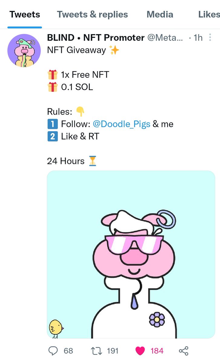 Graffiti_KidZ's tweet photo. #DoodlePigs #NFTGiveaways
Wow! Amazing response β€οΈ head over to @Doodle_Pigs and follow!
#nftinsiders #nftpixelart #nftgame #nfttoken #nft4art #nftg #cryptopunk #nftdrops #nftcollector #nftcommunity #nftart #nftcollectors #nftcollection #nftopensea #nft #nftsource #nftcreator https://t.co/4gjgFuyFTs