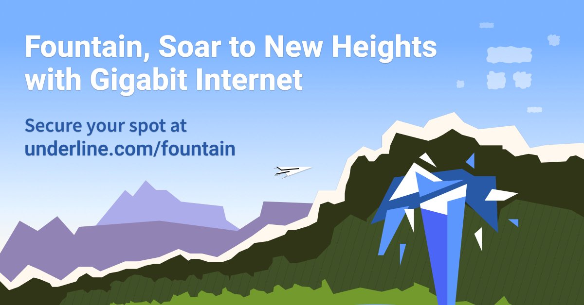 BIG NEWS! <a href="/cityoffountain/">City of Fountain, CO</a> joins Colorado Springs as an Underline Community with a new open access #fibernetwork for the entire community. Check out underline.com/fountain for more info. 
#digitalequity #digitaldivide #fibernetwork #fiberbroadband