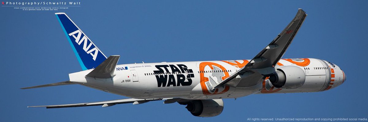SchwaltzWalt's tweet photo. JA789Aは本日がラストフライト。🛫 伊丹のMRO Japan 最後のスペマ機 BB-8。✈️ ありがとう BB-8、そして さようなら…。😭💦 #bb8jet #anastarwarsjet #allnipponairways #ソラマニ_ヒコーキ https://t.co/BSGb0XlcHf