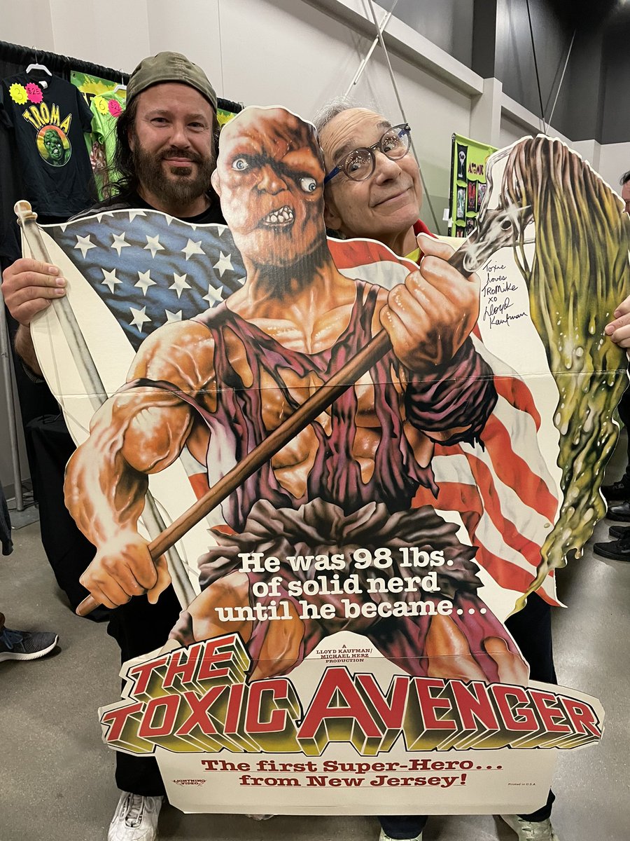 lloydkaufman's tweet photo. Look what turned up at @horrorhound #Cincinnati ! As seen in l “CITIZEN 3” xclusive on @TromaNOWApp @RaggedyDeadAnn @monokuma_troma @kwzombi https://t.co/p3ceOeER6s