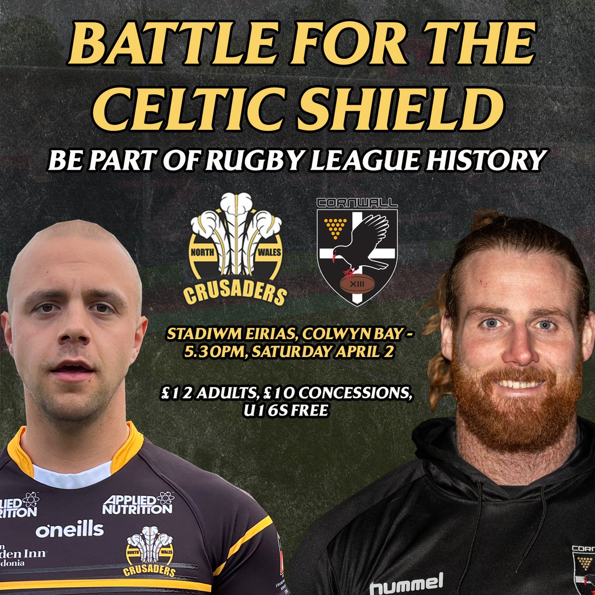 WalesRugbyL's tweet photo. ๐ก๏ธCELTIC SHIELD / TARIAN CELTAIDD / KELTEK SKOOS
๐ข@NWCrusaders @WWRaidersRL and @CornwallRLFC have announced that they will compete for the #CelticShield with the first match this Saturday at @ParcEirias
๐MORE/MWY/MOY: https://t.co/1cBi7STdng
#InLeagueTogether #rugbyleague https://t.co/LgW0XZh6UL