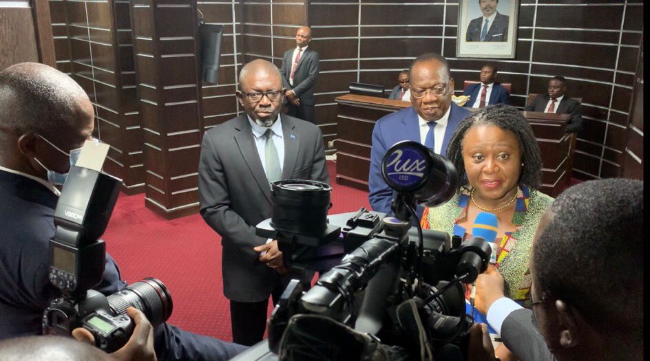 pobee_martha's tweet photo. In Yaoundé with @LouncenyFall, we reiterated the #UN commitment to strengthening the partnership with Cameroon on national peacebuilding and regional security issues. @UNDPPA @UNPeacekeeping https://t.co/DG6jnyFgOV