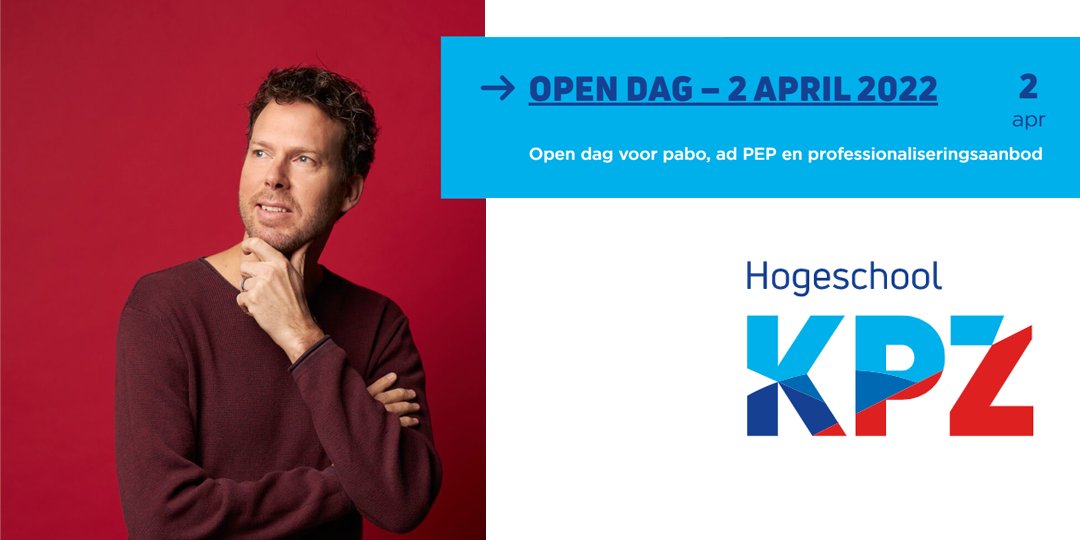 De open dag van KPZ is op 2 april a.s. van 10.00 tot 13.30 uur.
Belangstellenden voor bachelor Leraar Basisonderwijs voltijd, deeltijd en deeltijd verkort, de ad-opleiding Pedagogisch Educatief Professional en het professionaliseringsaanbod zijn van harte welkom.