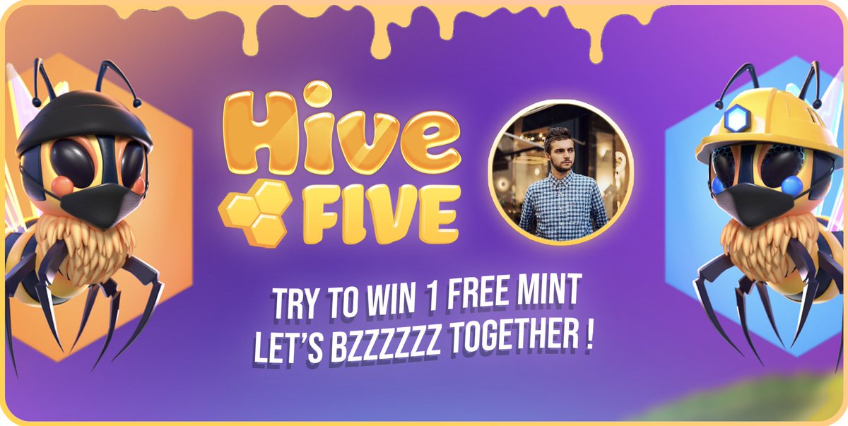 malo_studio's tweet photo. GIVEAWAY // @HiveFiveNFT 🐝🍯

L’aventure avec les petites abeilles continue, avec ce second giveway où il y a 1 free mint à gagner 🏆 

Conditions ⤵️

➡️ RT + Follow @HiveFiveNFT et @malo_nft 
➡️ Rejoindre leur discord : https://t.co/xRXsSr6onz

(1/2) https://t.co/v9CAifmbpE