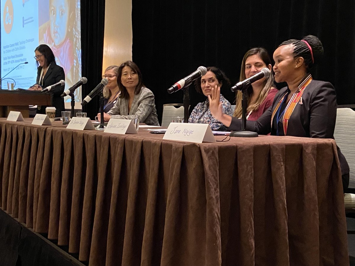 Smiletrain's tweet photo. "When we're considering approaches, it's not one-size-fits-all." Jane Ngige of #SmileTrain notes the wider context of food insecurity that make it doubly challenging for families of babies born w/ clefts &amp; impacts maternal nutrition. 

#ACPA2022 #AdvancingCleftNutrition https://t.co/c8DHxsV0PE