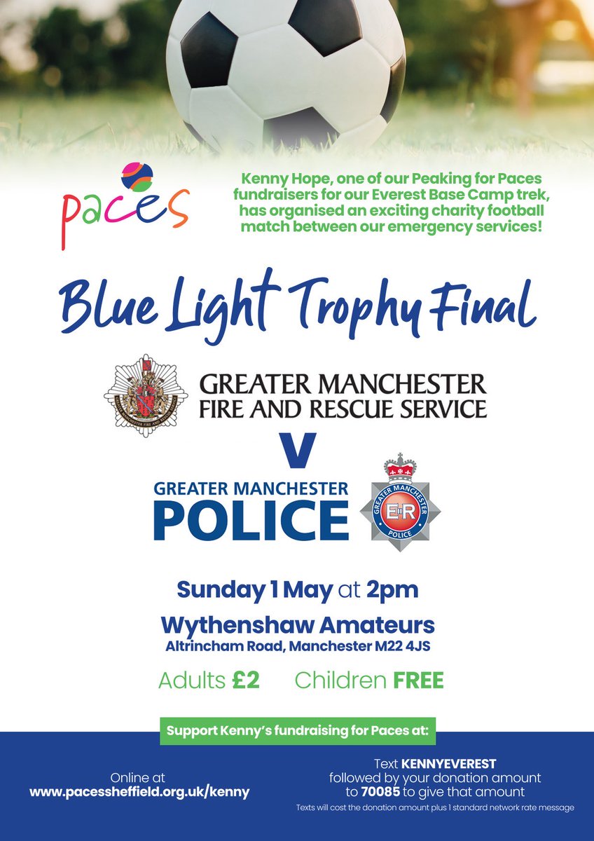 This is the one !!!! Please come along enjoy a great day and support this fabulous charity thank you. Biggest game in Manchester #nonleague #football #charity #cupfinal #care #support if you can Please donate using the online or text link