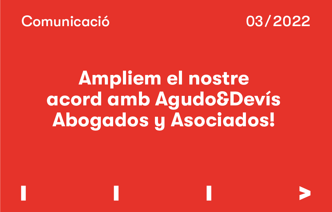 APIValencia's tweet photo. ⚖️Ampliem l'acord amb @AgudoDevis!
Els membres d'#APIV gaudiran gratuïtament de:
🧑⚖️Redacció+tramitació de reclamacions extrajudicials
🧑⚖️Demandes jurisdicció civil+mercantil fins 1.000€
🧑⚖️Consultes
👉25% descompte en assistència jurídica
+INFO: https://t.co/B1EQoy8ysG https://t.co/75IsI4lDKl