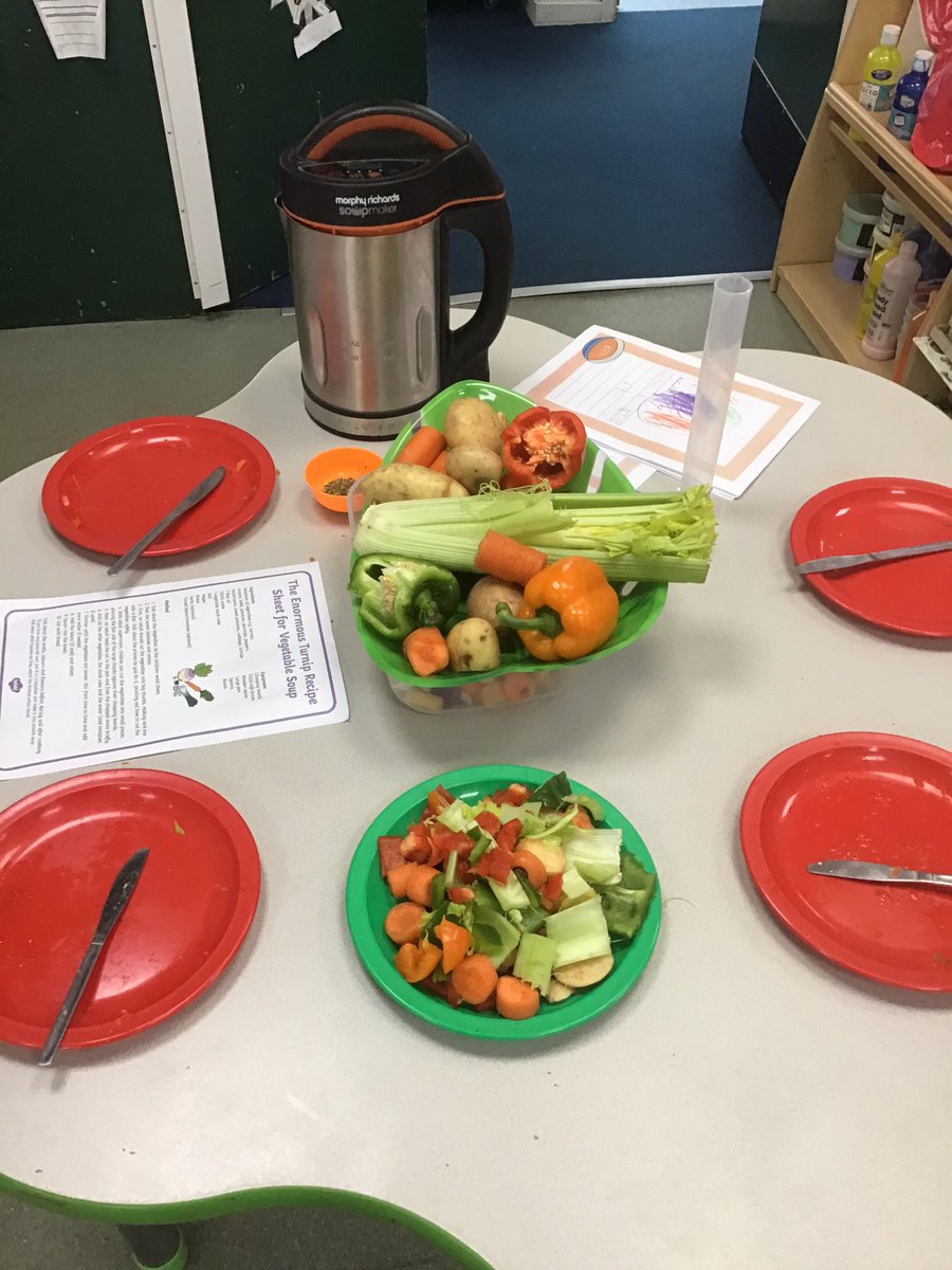 HighwoodPrimF2H's tweet photo. The Enormous Turnip! Children used great teamwork today. They carefully cut all the ingredients for a tasty vegetable soup. They wrote their own recipes and when it was cooked enjoyed a taste at the end of the day. https://t.co/peEpvy81xo