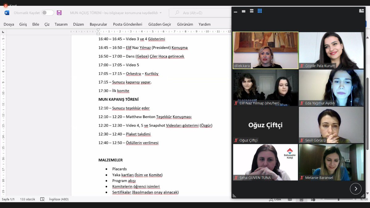 We had a meeting about the upcoming MUN Conference on April 1-2-3. Thank you all for this highly informative meeting! @VahapIk3 <a href="/dilekertemel/">DilekErtemelKara</a> <a href="/EdaYagmurAydin1/">Eda Yağmur Aydın</a> @mduranoznacar <a href="/kader_ulass/">Kader Ulaş</a> <a href="/KurumGozde/">Gözde Pala Kurum</a>