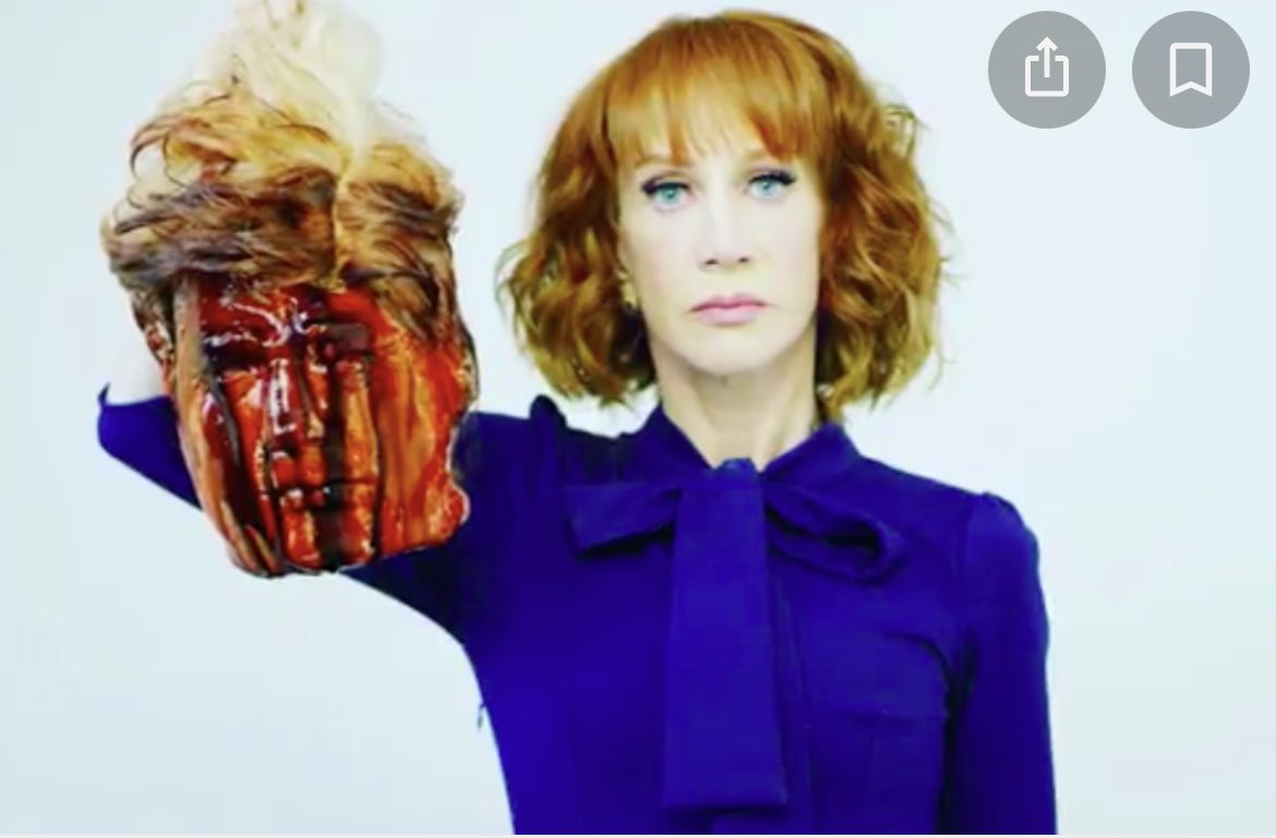 FinTwitWisdom's tweet photo. @Twitter Y’all the ones that banned Babylon Bee but let @kathygriffin do this right? https://t.co/VF4XTujOFS
