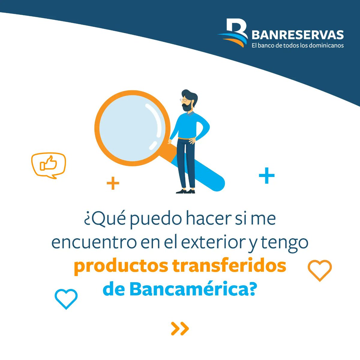 BanreservasRD's tweet photo. Para confirmar que tus productos fueron transferidos a #ElBancodeTODOSlosDominicanos, puedes llamar a nuestro #CentrodeContactoBR. #clientesBR #Banreservas https://t.co/4yzMRmkbL9