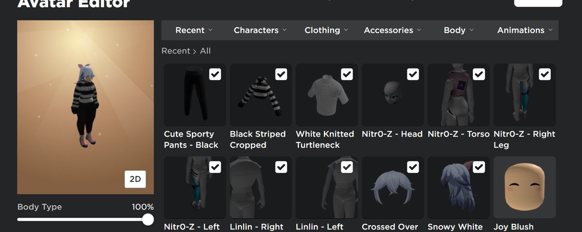 RobloxBarbies's tweet photo. @EGal89 @ItsJAXkae heres all thats being used! https://t.co/cUFiiAEbNC