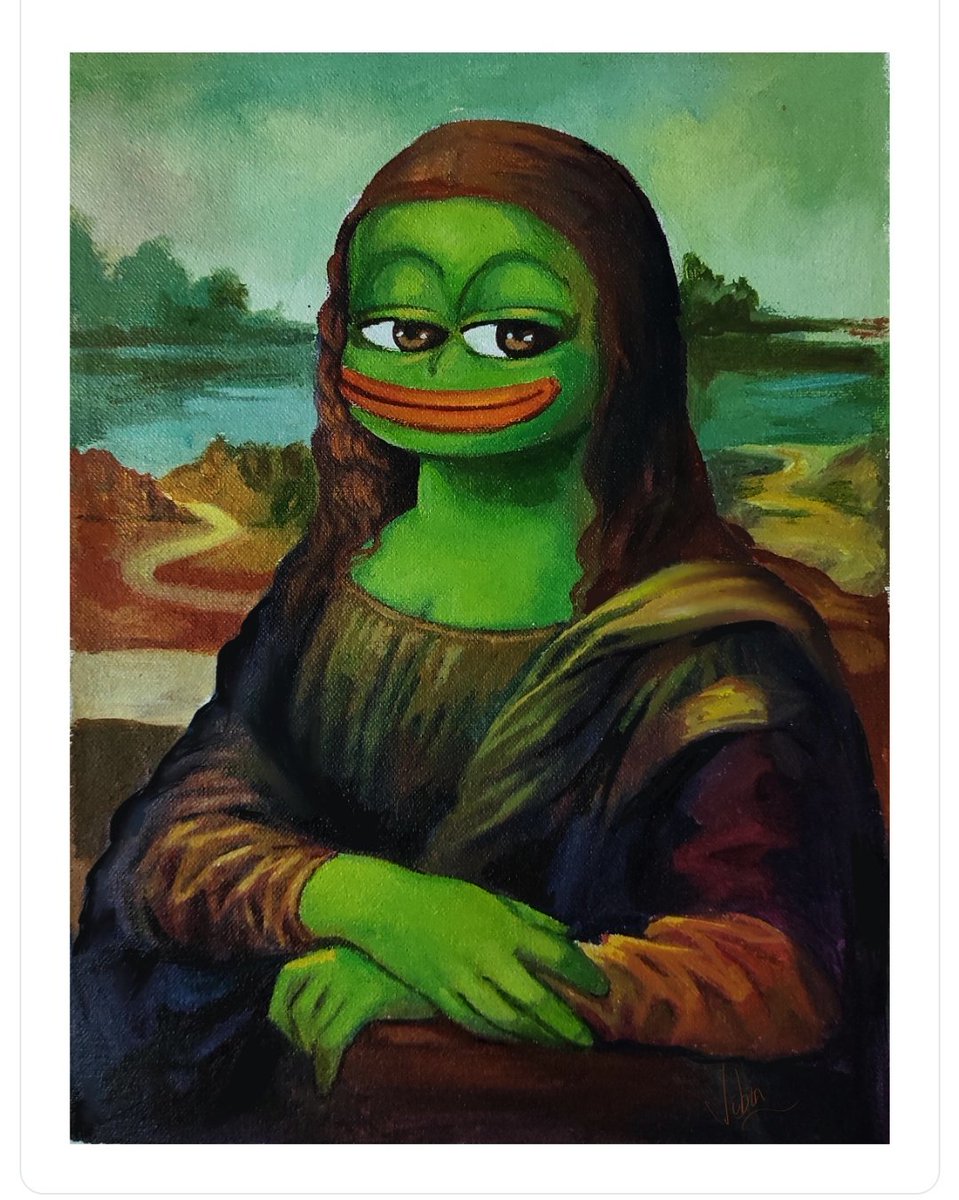 VaigaETH's tweet photo. @jaggedsoft Acrylic painting "Pepe lisa " @ 0.2 ETH
https://t.co/BI1ijYiBRt https://t.co/TSoim6HMR4