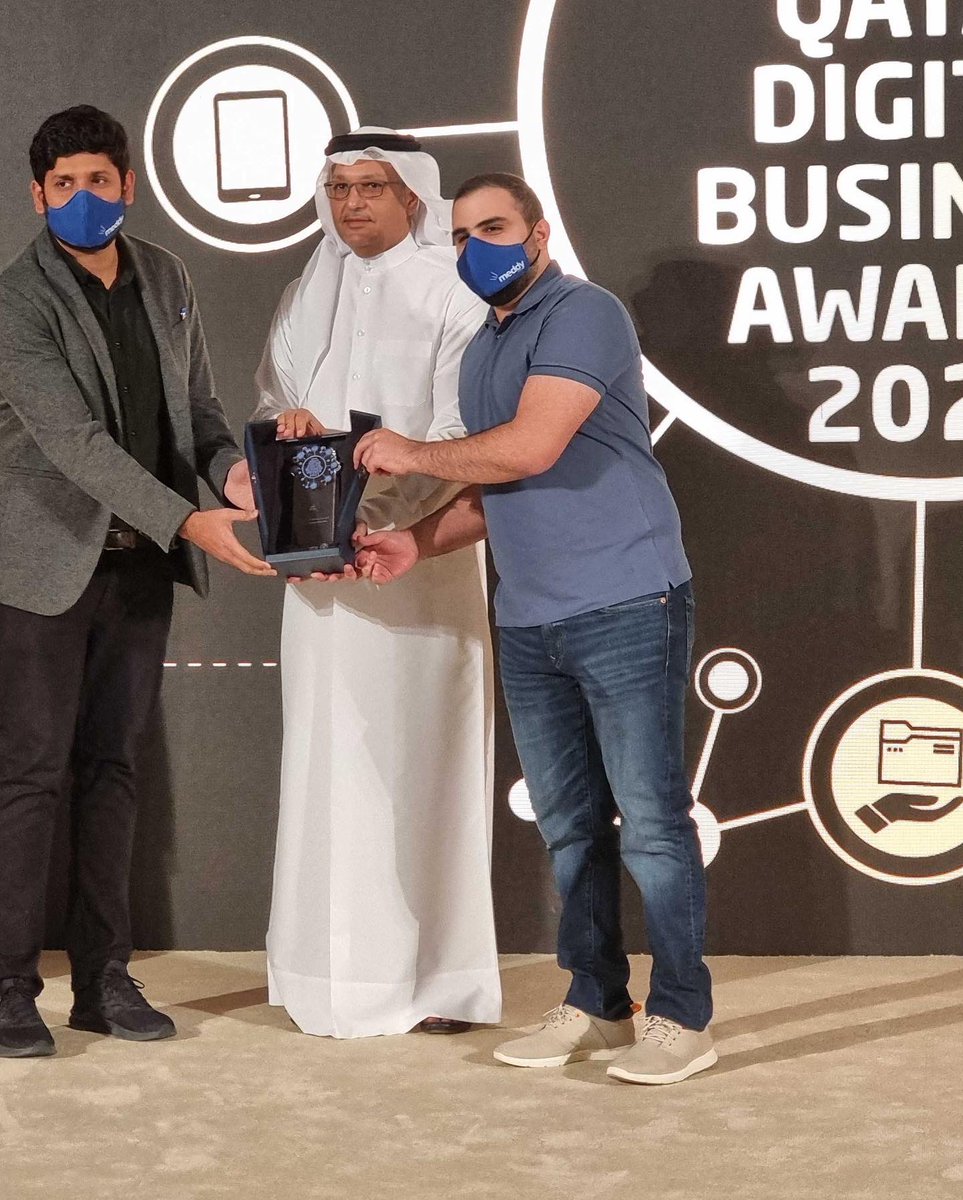 HeliumDoc's tweet photo. 📣Just in: HeliumDoc (formerly Meddy) secured an award at Qatar IT Business Awards 2021! 📸We won the “Best Covid Response for the Nation” category.🇶🇦It feels great to be recognised for our efforts and be handed such a prestigious award. 🏆
 
#Healthcare #ITAwards #Qatar https://t.co/5ZzyBYSMm8