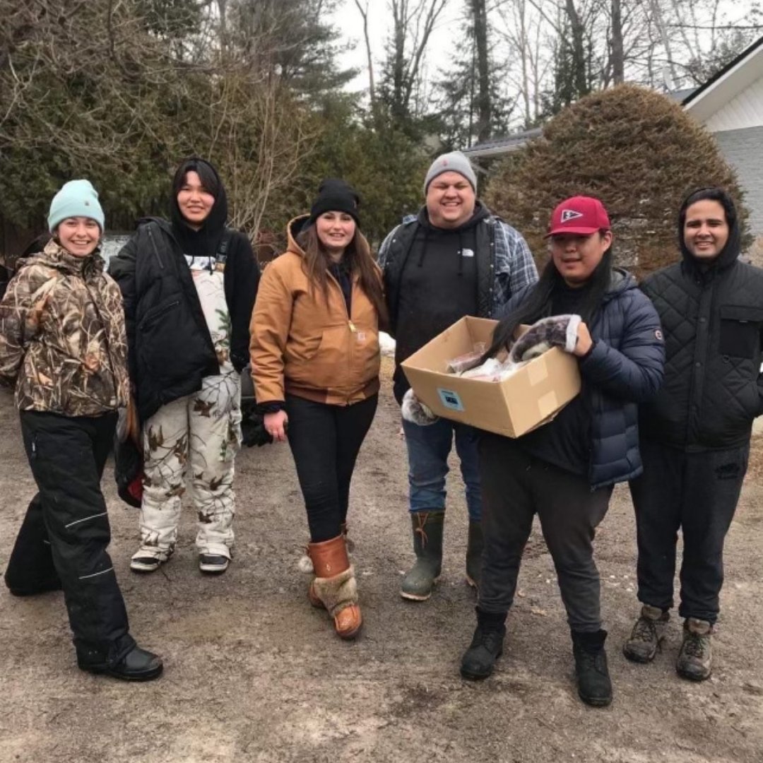 A7G_Official's tweet photo. After we built our Zhiibaashgijigan, we got to test them out. 

On Friday, we caught 9 fish and were able to offer some to the elders in Pikwaknagan and have some for our community freezer.

#a7g #assemblyofsevengenerations #fishingjigboards #fishing #fish #pikwaknagan https://t.co/KmKf3YRT4j