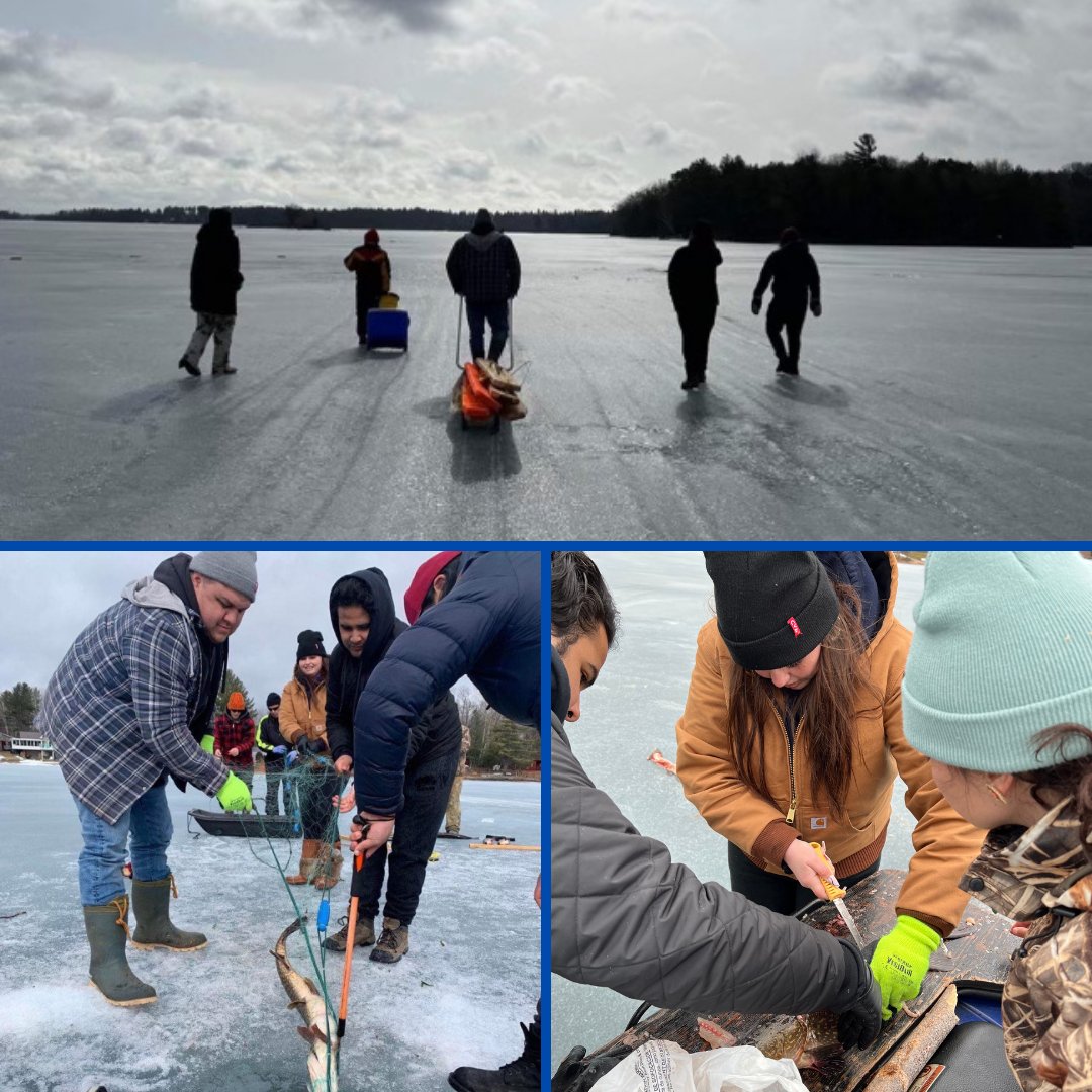 A7G_Official's tweet photo. After we built our Zhiibaashgijigan, we got to test them out. 

On Friday, we caught 9 fish and were able to offer some to the elders in Pikwaknagan and have some for our community freezer.

#a7g #assemblyofsevengenerations #fishingjigboards #fishing #fish #pikwaknagan https://t.co/KmKf3YRT4j