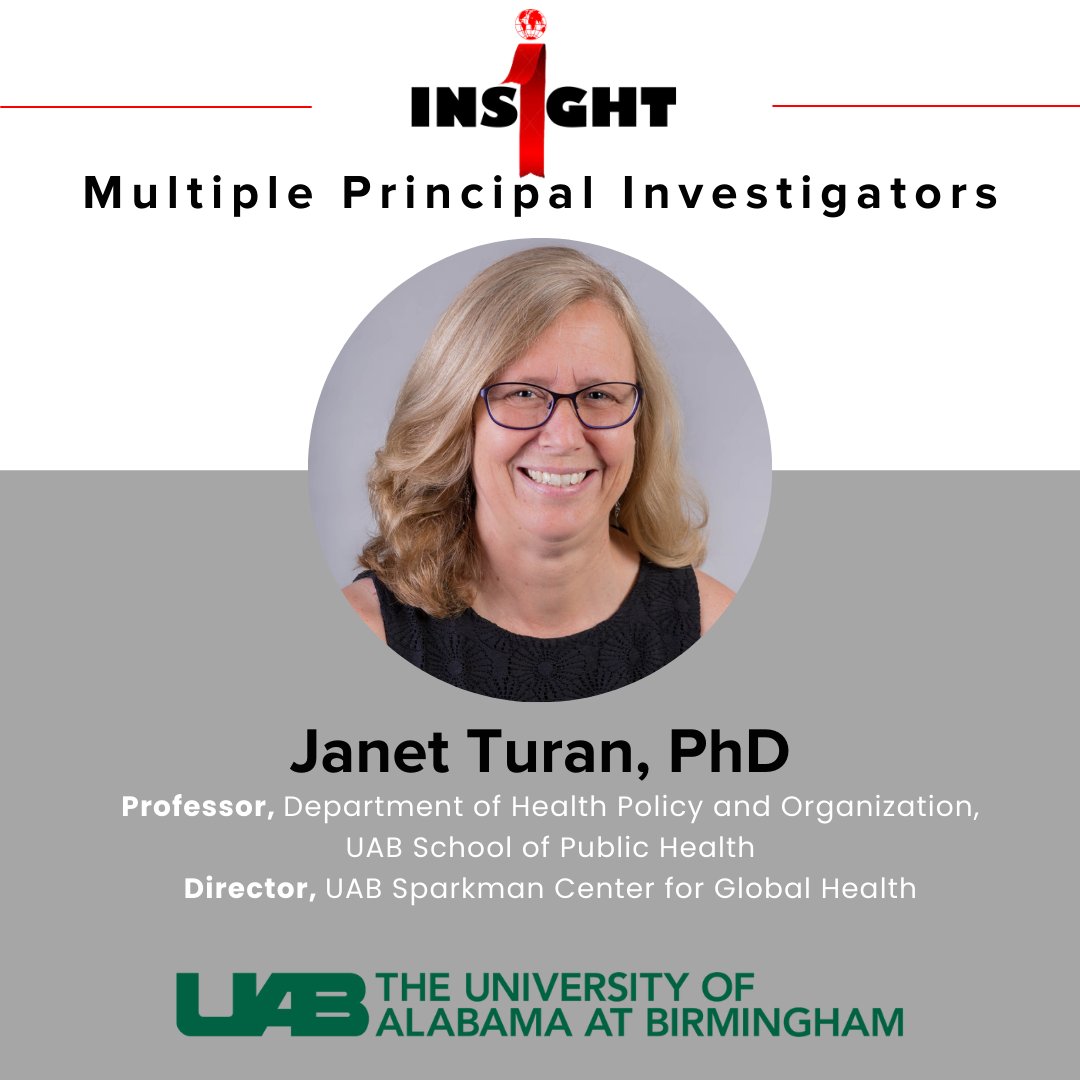 We're highlighting our INSIGHT PI's, starting with Dr. Janet Turan from UAB! Read more about Dr. Turan's work on our website at ciheb.org/INSIGHT-Fogart…